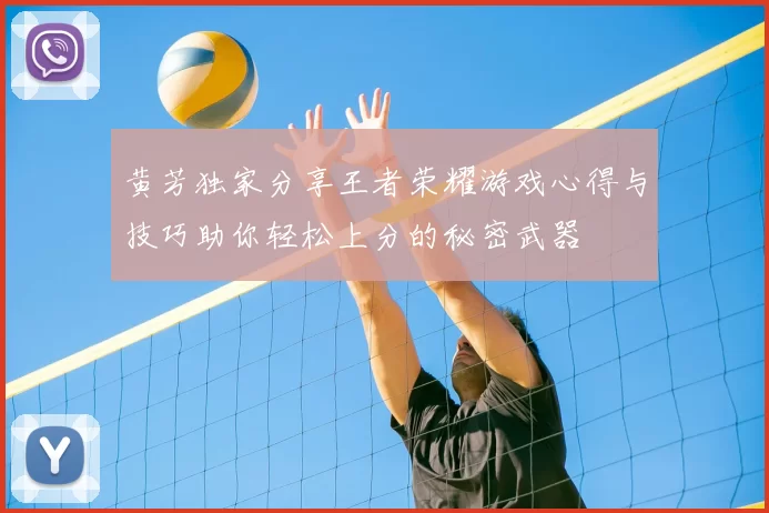 黄芳独家分享王者荣耀游戏心得与技巧助你轻松上分的秘密武器